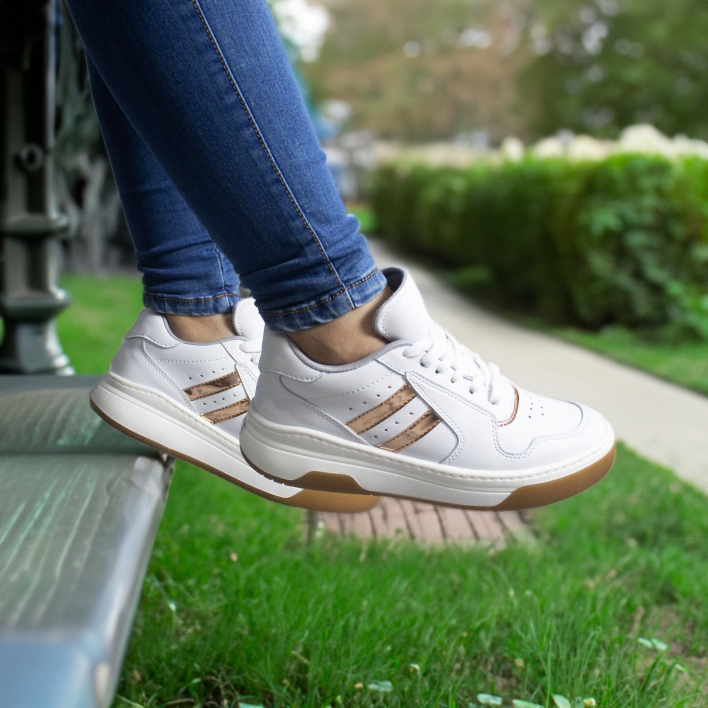 Tenis Bolichero 2 Línea Dama Cómodos De Moda